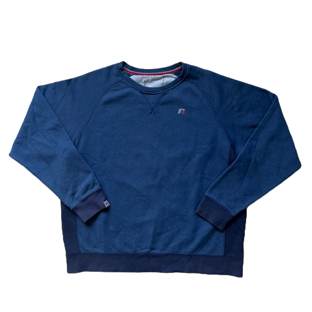 Vintage Russell Athletic Mens Sweatshirt Blue Fleece Skater Preppy Sporty Retro